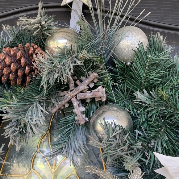 Christmas wreath super large outdoor door glitter holidays - Picture 4 of 13